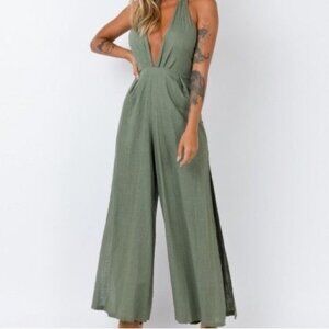 Princess Polly Linen Blend Jumpsuit